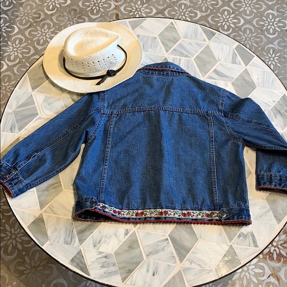 Bill Blass Vintage Embroidery Jeans Jacket - Picture 2 of 4